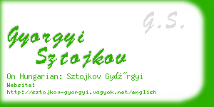 gyorgyi sztojkov business card